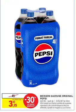 Intermarché PEPSI Boisson gazeuse original offre