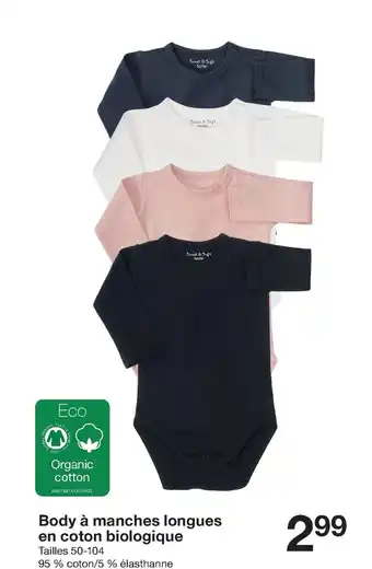 Zeeman Body à Manches Longues offre