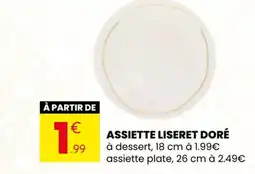 Stokomani Assiette liseret doré offre