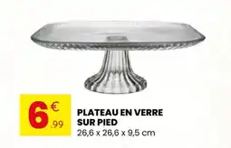 Stokomani Plateau en verre sur pied offre