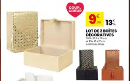 Stokomani Lot de 2 boîtes décoratives offre
