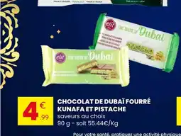 Stokomani Chocolat de dubaï fourré kunafa et pistache offre