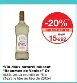 Monoprix BEAUMES D VENISE Vin doux naturel muscat offre