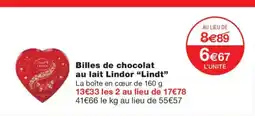 Monoprix LINDT Billes de chocolat au lait Lindor offre