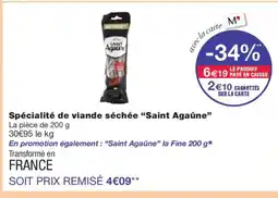 Monoprix SAINT AGAÛNE Spécialité de viande séchée offre