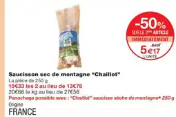 Monoprix CHAILLOT Saucisson sec de montagne offre