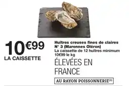 Monoprix Huîtres creuses fines de claires N° 3 (Marennes Oléron) offre