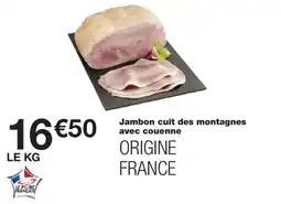 Monoprix Jambon cuit des montagnes avec couenne offre