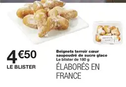 Monoprix Beignets terroir cœur saupoudré de sucre glace offre