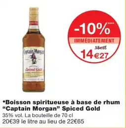 Monoprix CAPTAIN MORGAN Boisson spiritueuse à base de rhum Spiced Gold offre
