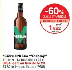 Monoprix VEZELAY Bière IPA Bio offre