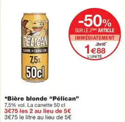 Monoprix PÉLICAN Bière blonde offre