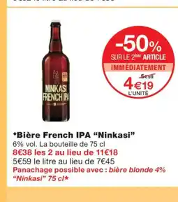 Monoprix NINKASI Bière French IPA offre