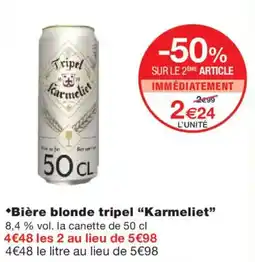 Monoprix KARMELIET Bière blonde tripel offre