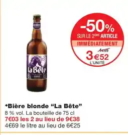 Monoprix LA BÊTE Bière blonde offre