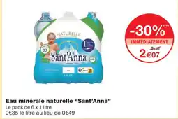 Monoprix SANT'ANNA Eau minérale naturelle offre