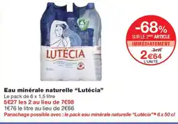 Monoprix LUTÉCIA Eau minérale naturelle offre