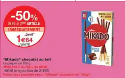 Monoprix MIKADO Chocolat au lait offre