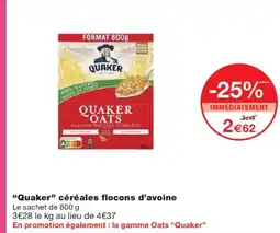 Monoprix QUAKER céréales flocons d'avoine offre