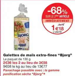 Monoprix BJORG Galettes de maïs extra-fines offre
