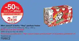 Monoprix YOP Mini yaourt à boire parfum fraise offre