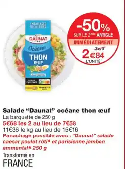 Monoprix DAUNAT Salade océane thon œuf offre