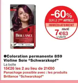 Monoprix SCHWARZKOPF Coloration permanente 859 Violine Soie offre