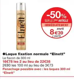 Monoprix ELENTT Laque fixation normale offre