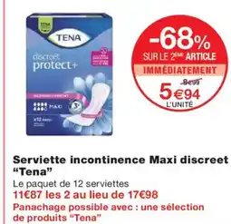 Monoprix TENA Serviette incontinence Maxi discreet offre