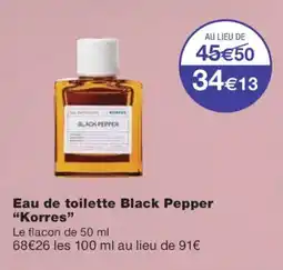 Monoprix KORRES Eau de toilette Black Pepper offre