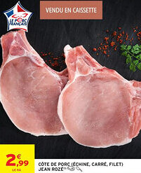 Intermarché Contact Côte de porc échine, carré, filet jean rozé offre