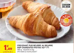 Intermarché Contact Croissant pur beurre au beurre aop charentes-poitou x2 offre