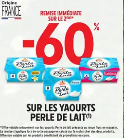 Intermarché Contact SUR LES YAOURTS PERLE DE LAIT offre