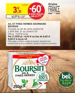 Intermarché Contact Ail et fines herbes gourmand boursin offre