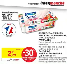 Intermarché Contact Onctueux aux fruits mixés fraise, framboise, fruits rouges pâturages offre