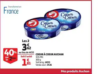 Auchan Cœur à Cœur Auchan offre