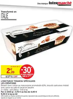 Intermarché Contact L'onctueux tiramisu spéculoos les créations offre