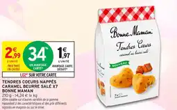 Intermarché Contact Tendres coeurs nappés caramel beurre salé x7 bonne maman offre