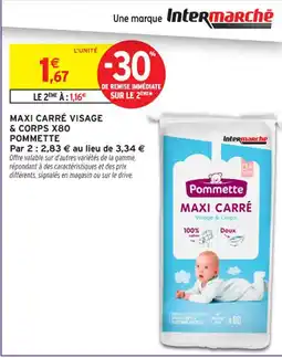 Intermarché Contact Maxi carré visage & corps x80 pommette offre