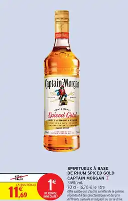 Intermarché Contact Spiritueux à base de rhum spiced gold captain morgan offre