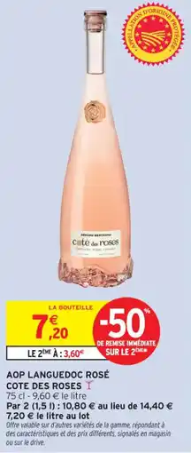 Intermarché Contact Aop languedoc rosé cote des roses offre