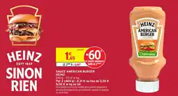 Intermarché Contact Sauce american burger heinz offre