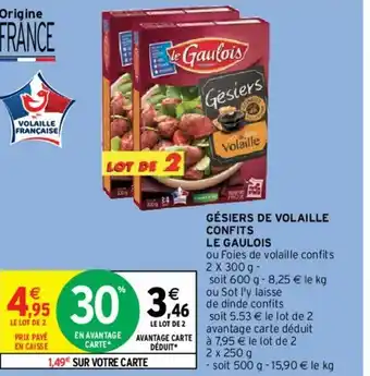 Intermarché Hyper Gésiers de Volaille Confits offre