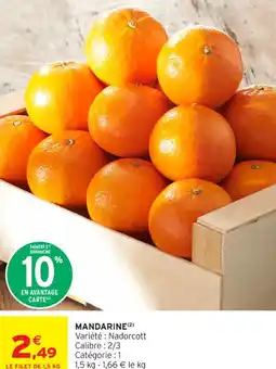 Intermarché Contact Mandarine offre