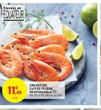 Intermarché Hyper Crevettes Cuites Filière offre