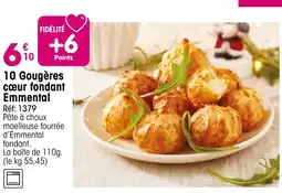 Croque Gel 10 gougères cœur fondant emmental offre