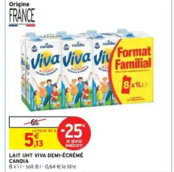Intermarché Hyper Lait UHT Viva Demi-écrémé offre