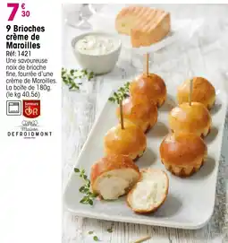 Croque Gel 9 brioches crème de maroilles offre