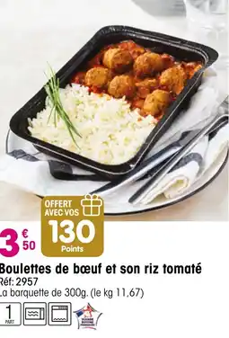 Croque Gel Boulettes de bœuf et son riz tomaté offre