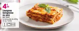 Croque Gel Lasagnes bolognaise au porc offre